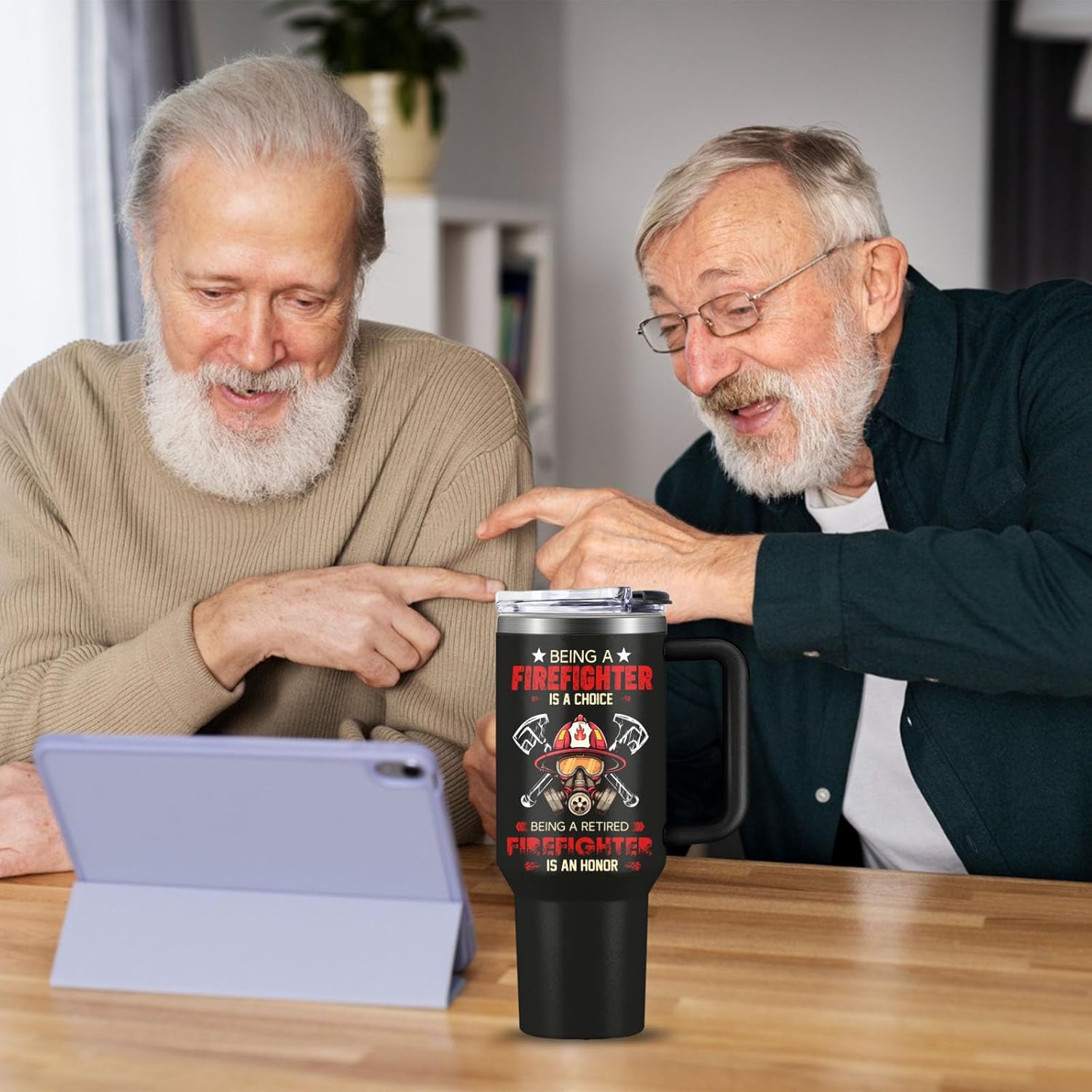 Retired Firefighter Gifts for Men Women, Retired Fireman Stainless Steel Tumbler Cup 40 oz, Retirement Birthday Gifts for Fireman, Being A Retired Firefighter is An Honor Insulated Mug - Image 9