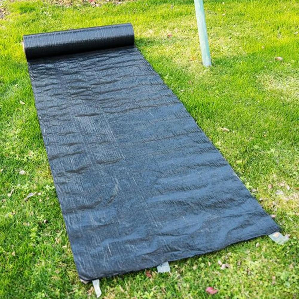 1.5M Wide Agricultural Anti Grass Cloth Weed Barrier Mat Black Plastic