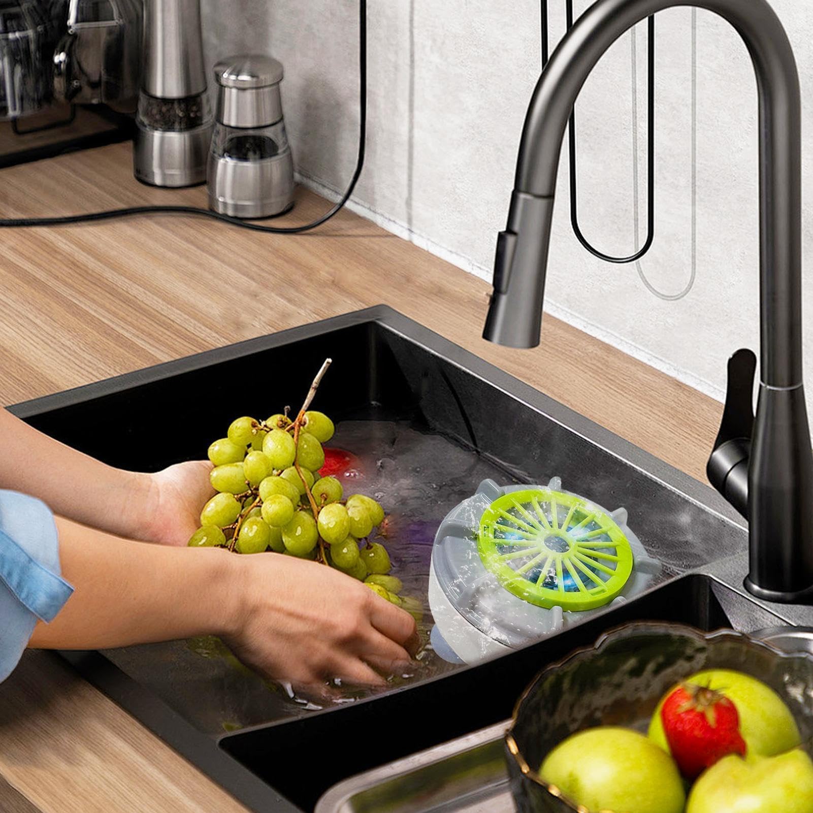 centrifugadora de verduras, Limpiador eléctrico automático for uso diario en la cocina: preparación de comidas, lavado ensaladas y bayas