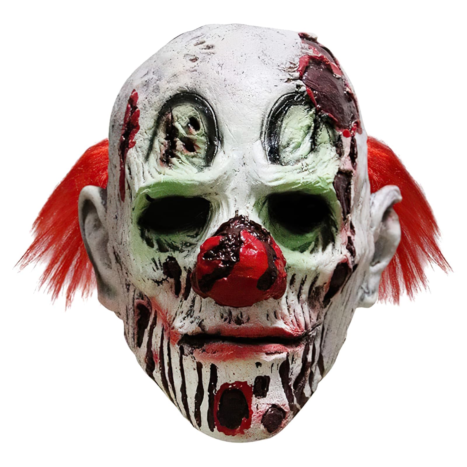 Máscara de payaso de terror de Halloween, máscara de látex espeluznante para fiesta de Halloween, accesorio de disfraz aterrador para adultos y adolescentes