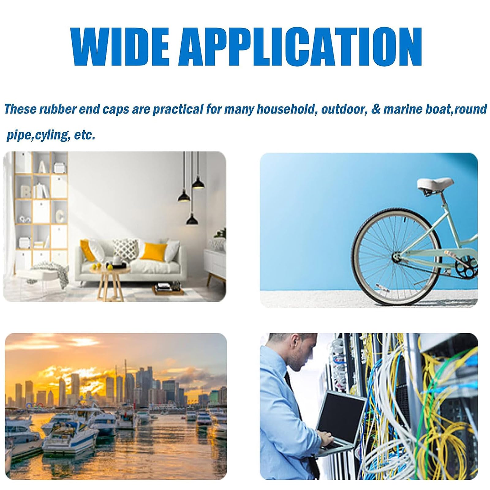 5 Cappucci Terminali In Gomma Nera 30mm - Protezione Per Viti, Tubi E Cavi - Foto 7