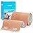 OK TAPE Kinesiology Tape 10 inches Precut, 20 Strips, Cotton Elastic Athletic Tape Latex Free, 2inch x 16ft, 2 Rolls Beige