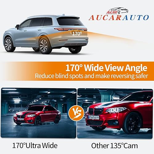 Miniatura 5 de Cámara de retrocesocámara frontal HD de 210 con visión nocturna impermeable IP69K, estilo OEM de metal gran angular para automóvil, camión, SUV, RV,