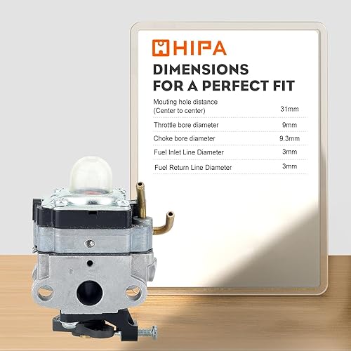 Miniatura 5 de Hipa Carburador S430 C430 para Ryobi X430 30cc RY34441 RY34427 RY34421 RY34446 RY34007 RY34006 Reemplaza 309370002