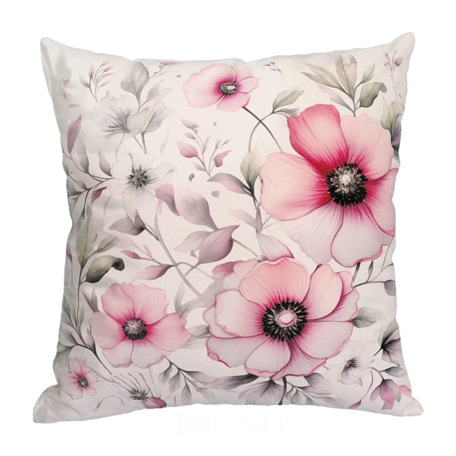 Fundas Cojines SuavesBlanco Fundas Cojines Cuadradas Suaves Funda Almohada Cojines Suaves Sillas Jardin para Oficina Jardín Cama Sofá Banco Interior o Exterior Juego de 4 Funda Cojin Flor mu-419