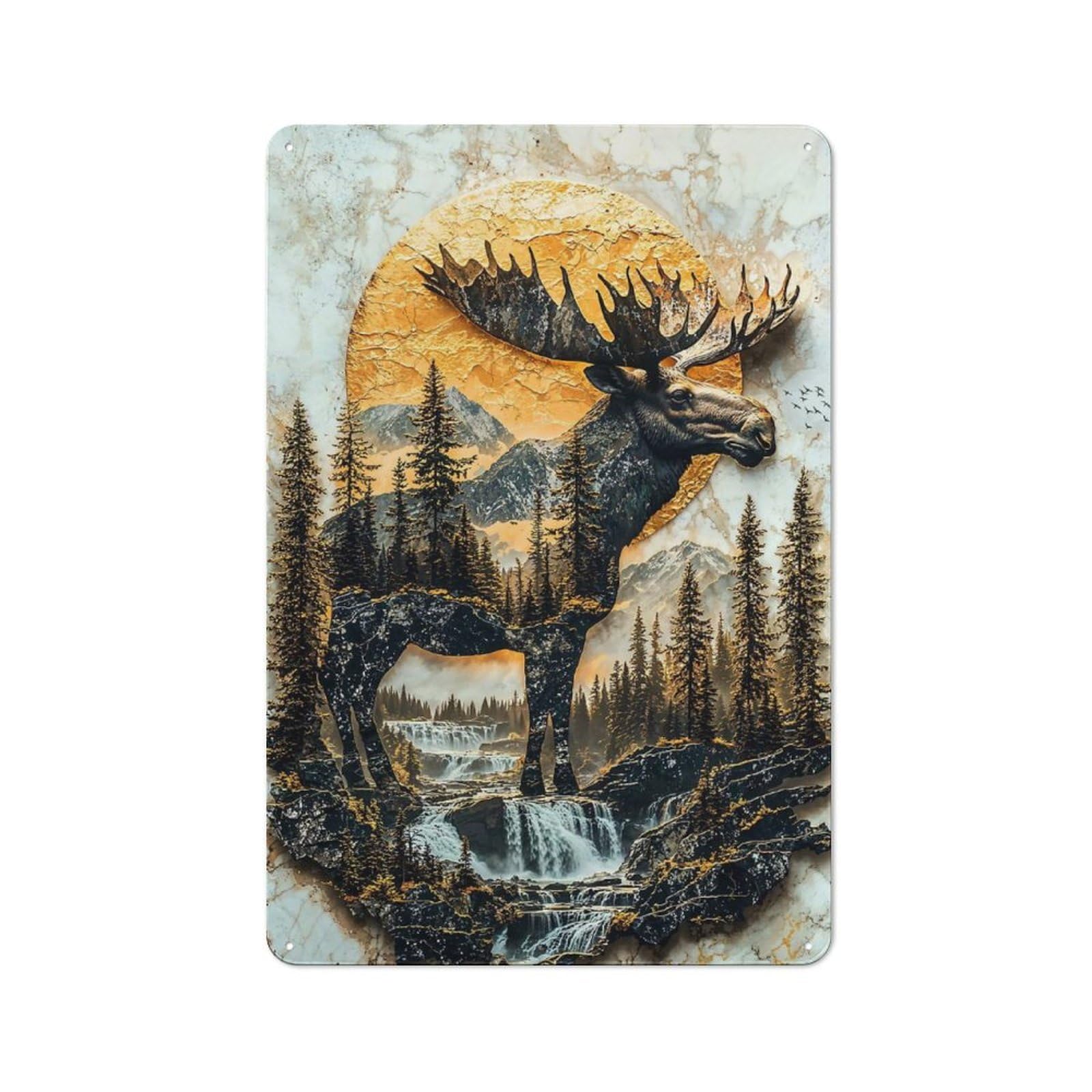 Junmoney Guardian Of The Golden Sun Vintage Tin Sign 30X20cm For Garden Room Or Summerhouse, For A Newly Organised Room And Metal Sign Display