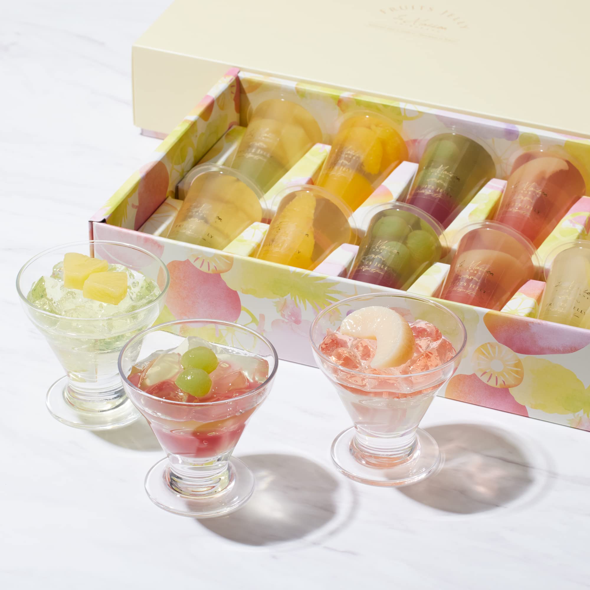 Amazon.co.jp: 【ラ・メゾン白金】 2層のフルーツゼリー 10個入 ゼリー