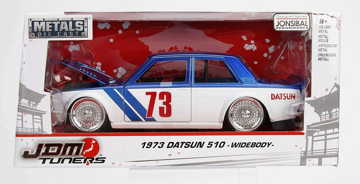 Amazon | JADA TOYS 1/24スケール 1973 ダットサン 510 #73 ブルー