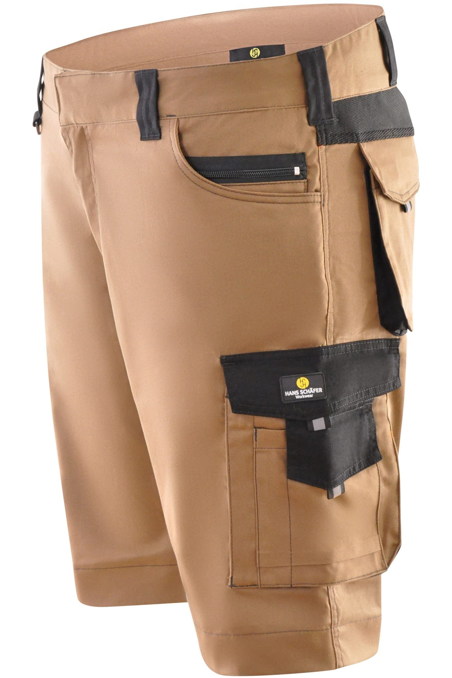 HSW Professional - Pantaloni corti da lavoro da uomo, pantaloncini da lavoro, pantaloncini da uomo, bermuda con tasche per attrezzi, abbigliamento da lavoro estivo di alta