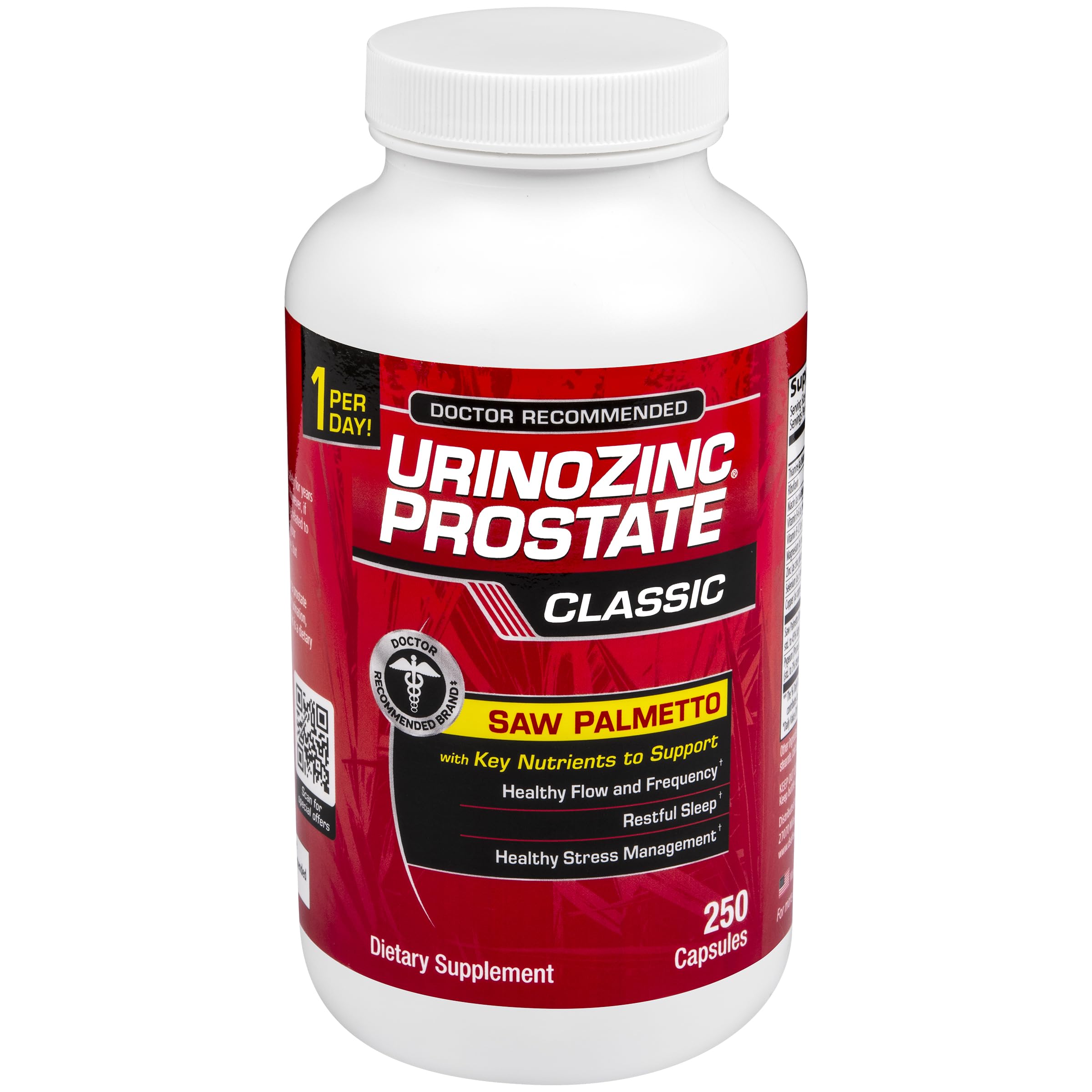 Classic Prostate Supplement for Men, 1 Capsule per Day, Saw Palmetto & B Vitamins (Over 8 Month Supply, 250 Count)