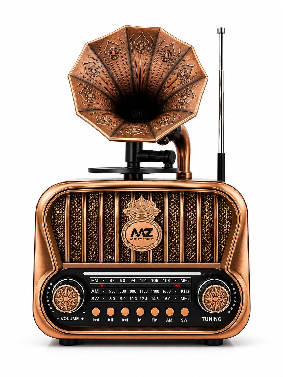 Fire turtle Vintage-Style FM Radio with Bluetooth Speaker | Portable Retro Music Player with Type-C Charging USB, SD Card, Headphone Jack & Frequency Knob – Brown (FR23) | Portable Retro Music Player, Type-C Charging USB, SD Card, Headphone Jack & Frequency Knob, FR23-image-18