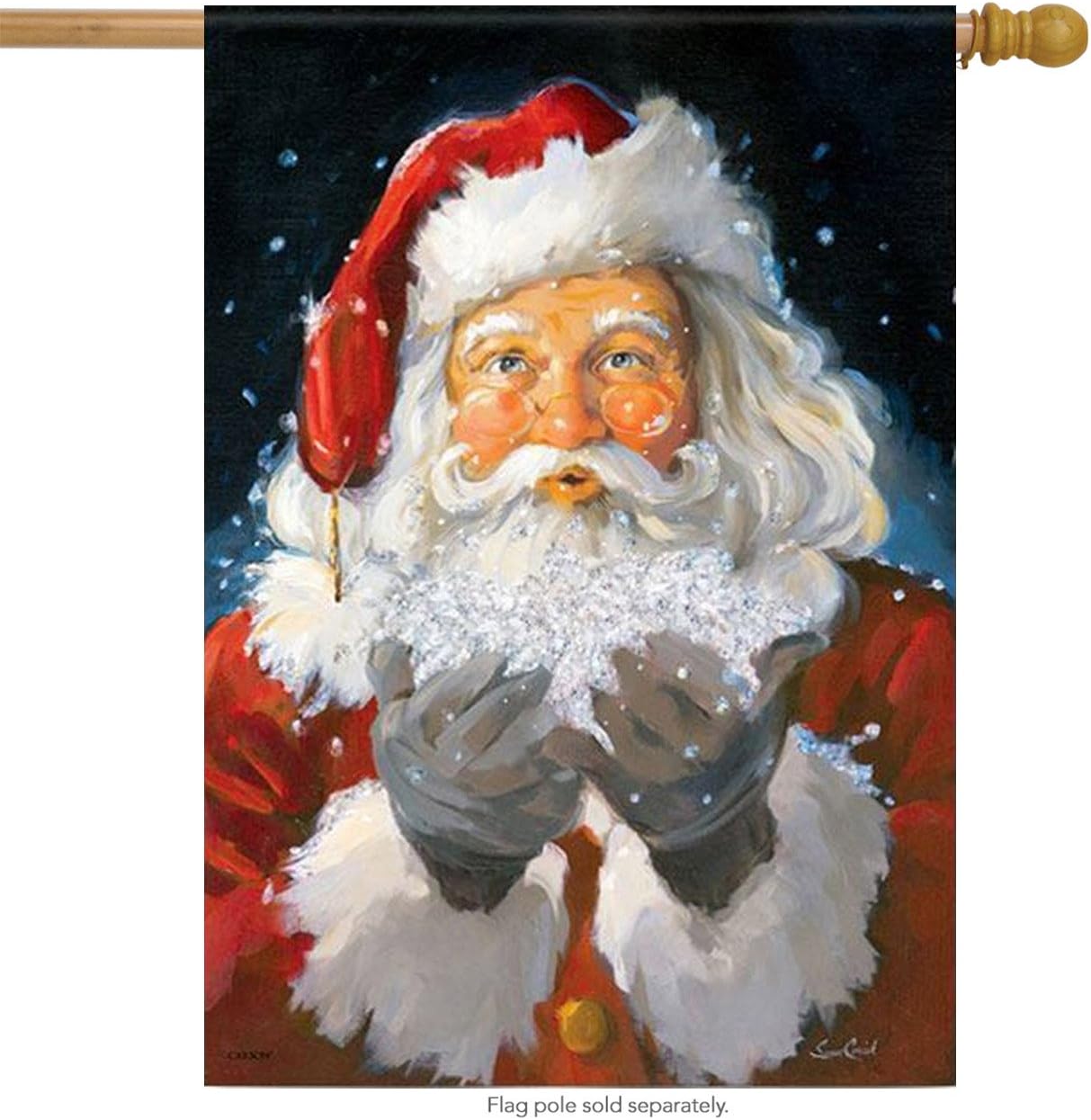 Carson Flag Trends "Santa In The Snow" 28" X 40" House