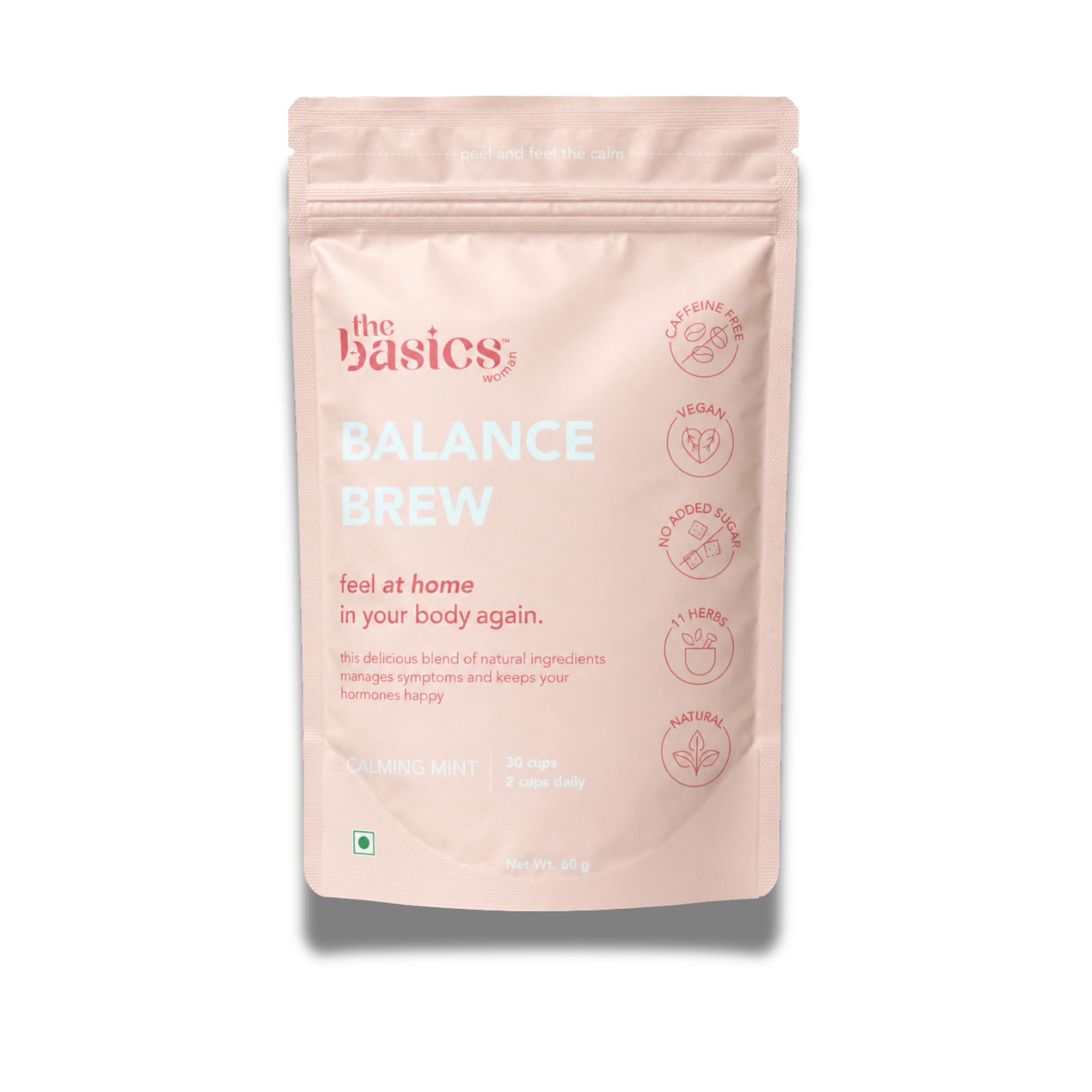 The Basics Woman Spearmint Flavored – Hormone Balancing Brew with Cinnamon, Ginger Root, Shatavari, Ashwagandha & Nettle Leaf – Herbal Supplement for Irregular Periods, Hormonal Support, Weight Management, Skin & Hair Care – 30 Tea Bags | Pack of 1-image-30