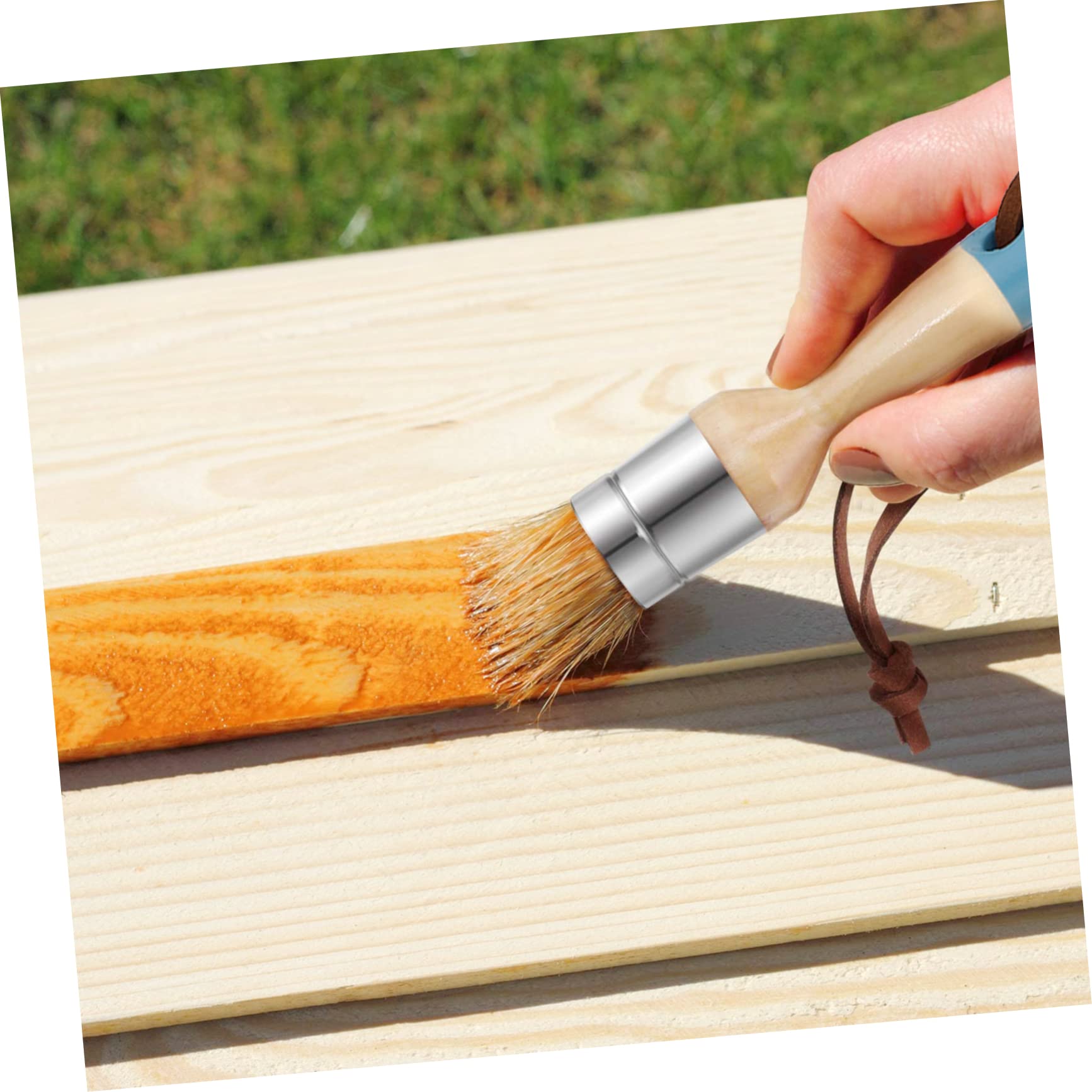 Pinceles para Pintar 4 Piezas 1 Pulgada Mango De Madera Conjunto Familiar Decoración del Hogar Pintura Manualidades Hogar Interior Verano