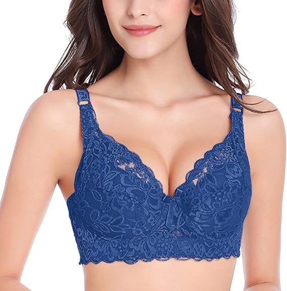 GORGLITTER Damen Bandeau BH - Trägerloser Spitze BH Ohne Bügel Push Up