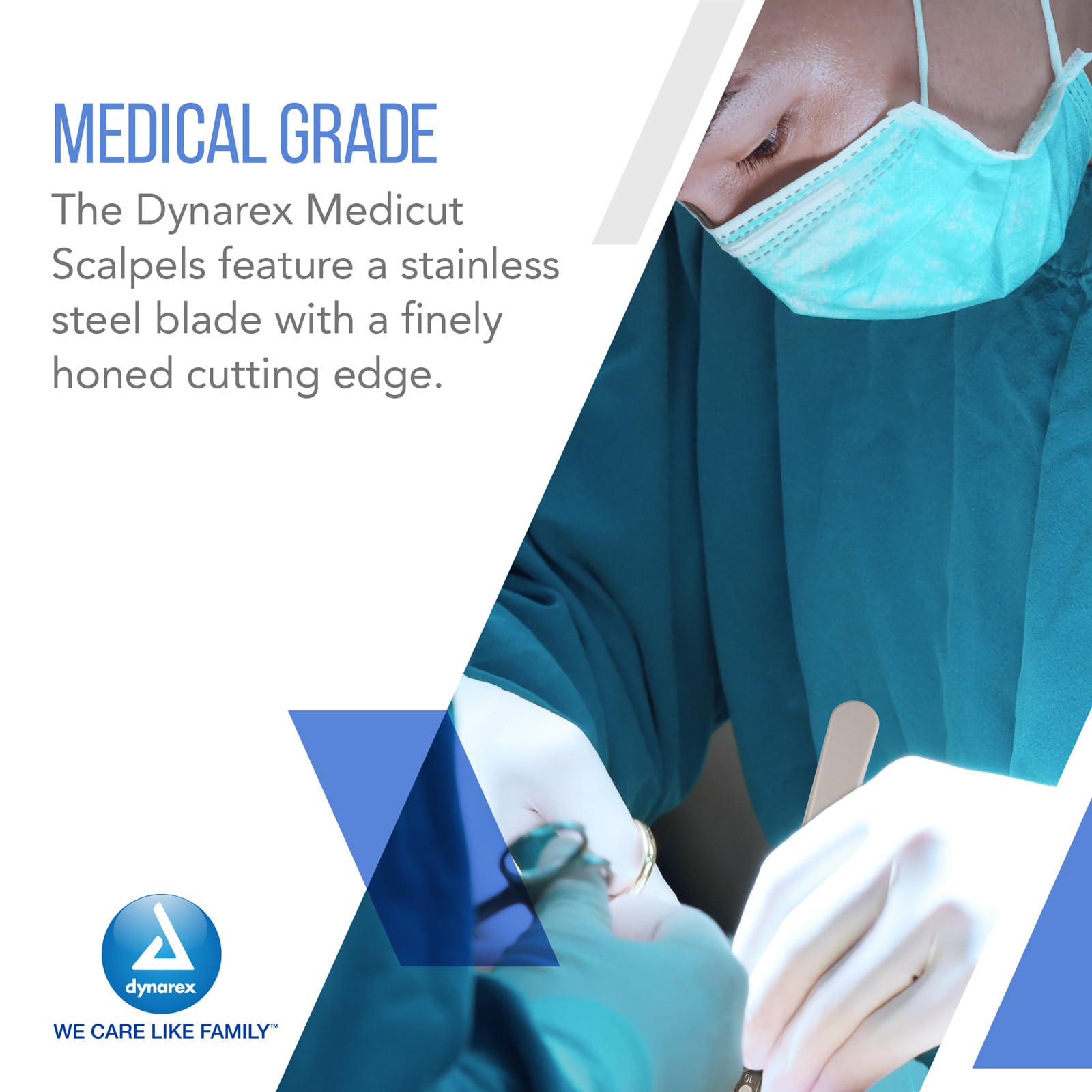 Dynarex Medi-Cut Disposable Scalpel Blades - Sterile Knives With Plastic Guard - 4.9-inch Plastic Handle, Stainless Steel Blade - Size 10 (Pack of 2) — Amazon image 5
