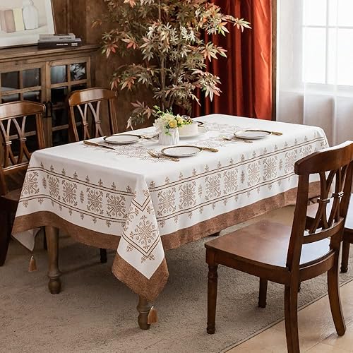 ARTABLE Mantel rectangular con estampado de punto de cruz mantel de Navidad de estilo nórdico mantel de restaurante cocina mesa auxiliar boda fiesta
