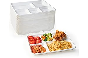 ECOLipak Disposable Compartment Plates for a Convenient and Eco-Friendly Dining Experience