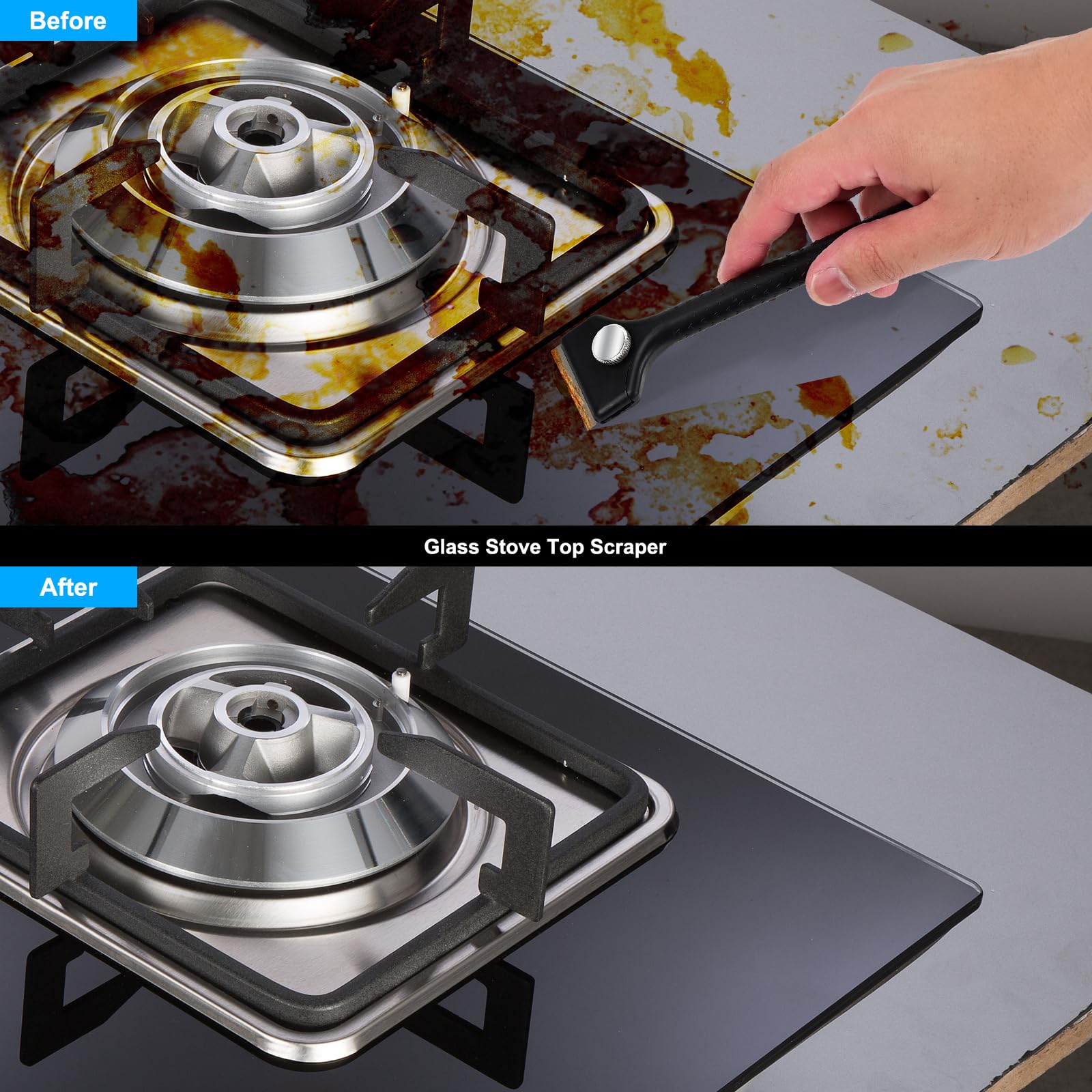 Kit Raschietto Per Vetroceramica E Induzione | 2 Raschietti Con 20 Lame In Acciaio Al Carbonio