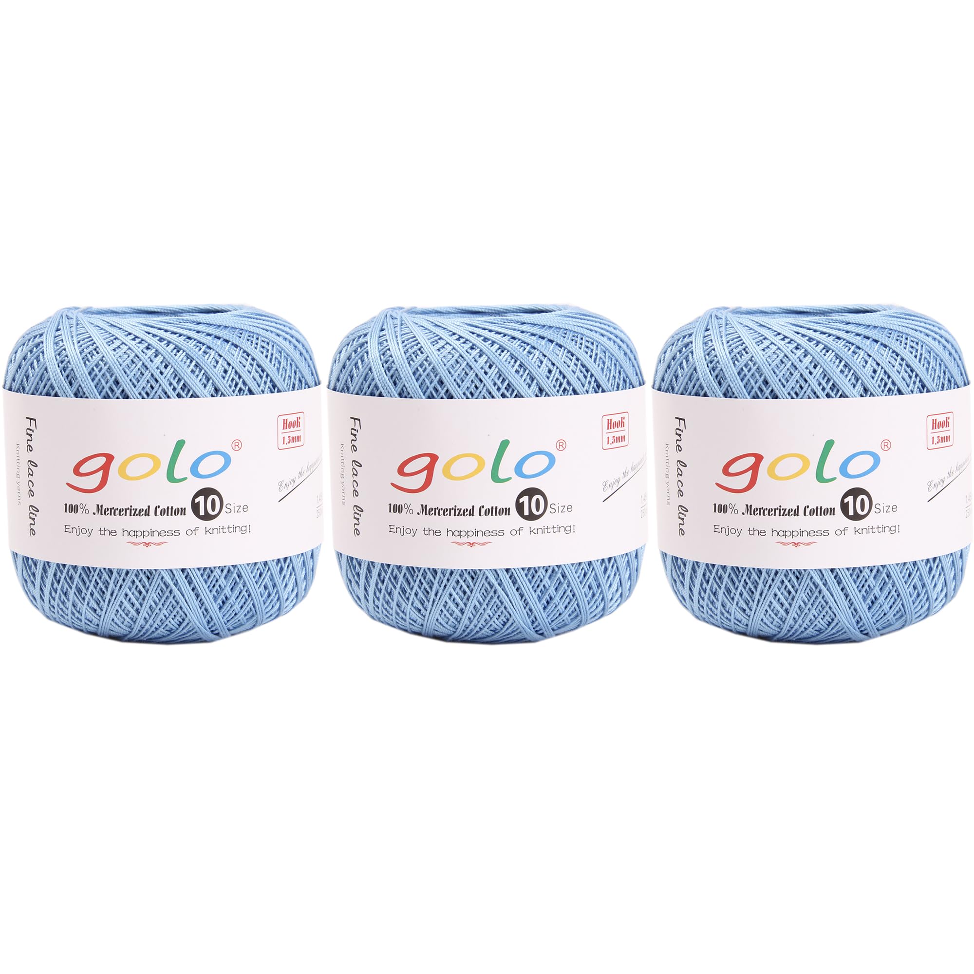golo 3 Balls Crochet Thread Yarn for Hand Knitting Crochet Yarn