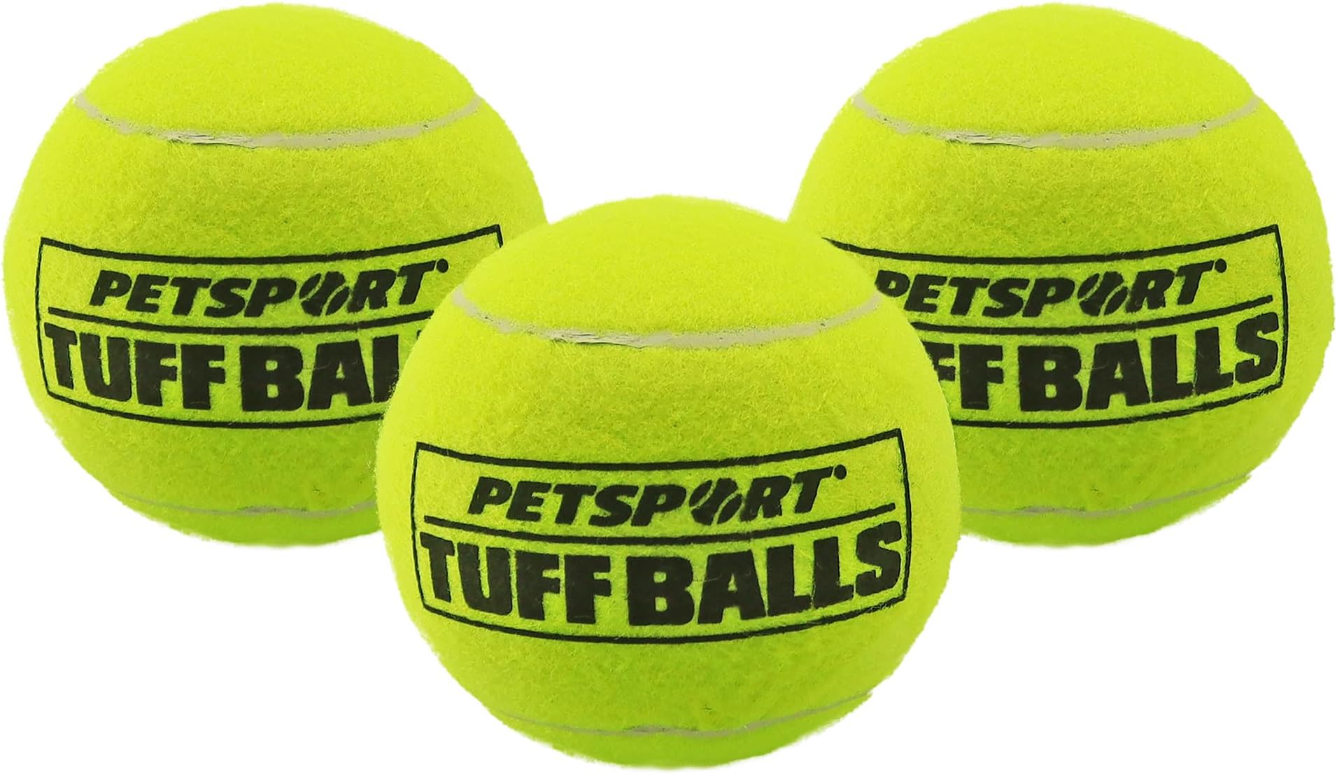PetSport USA 4" Giant Tuff Balls for Large Dogs [Pet Safe Non-Toxic Industrial Strength Tennis Balls for Exercise, Play Time & Dog Training](3 Pack)