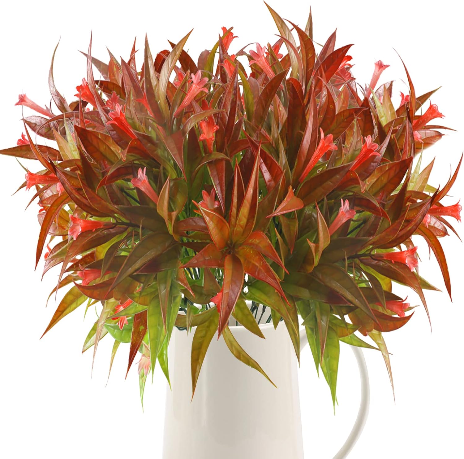 DHISUFU 4PCS Artificial Plants Outdoor Artificial Morning Glory Flowers