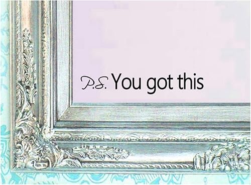 BERRYZILLA Pegatina de vinilo PS You GOT This para espejo de baño, arte de pared, frase «Confidence Be Amazing Quote», espejo para sala de estar,