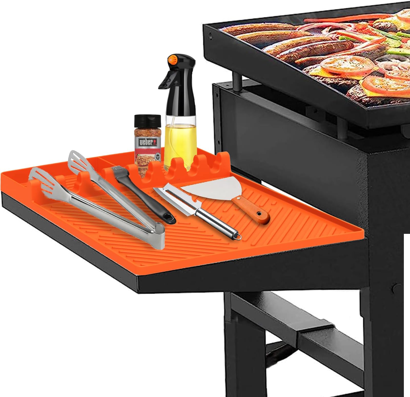 EddHomes Silicone Grill Side Shelf Mat for Blackstone BBQ