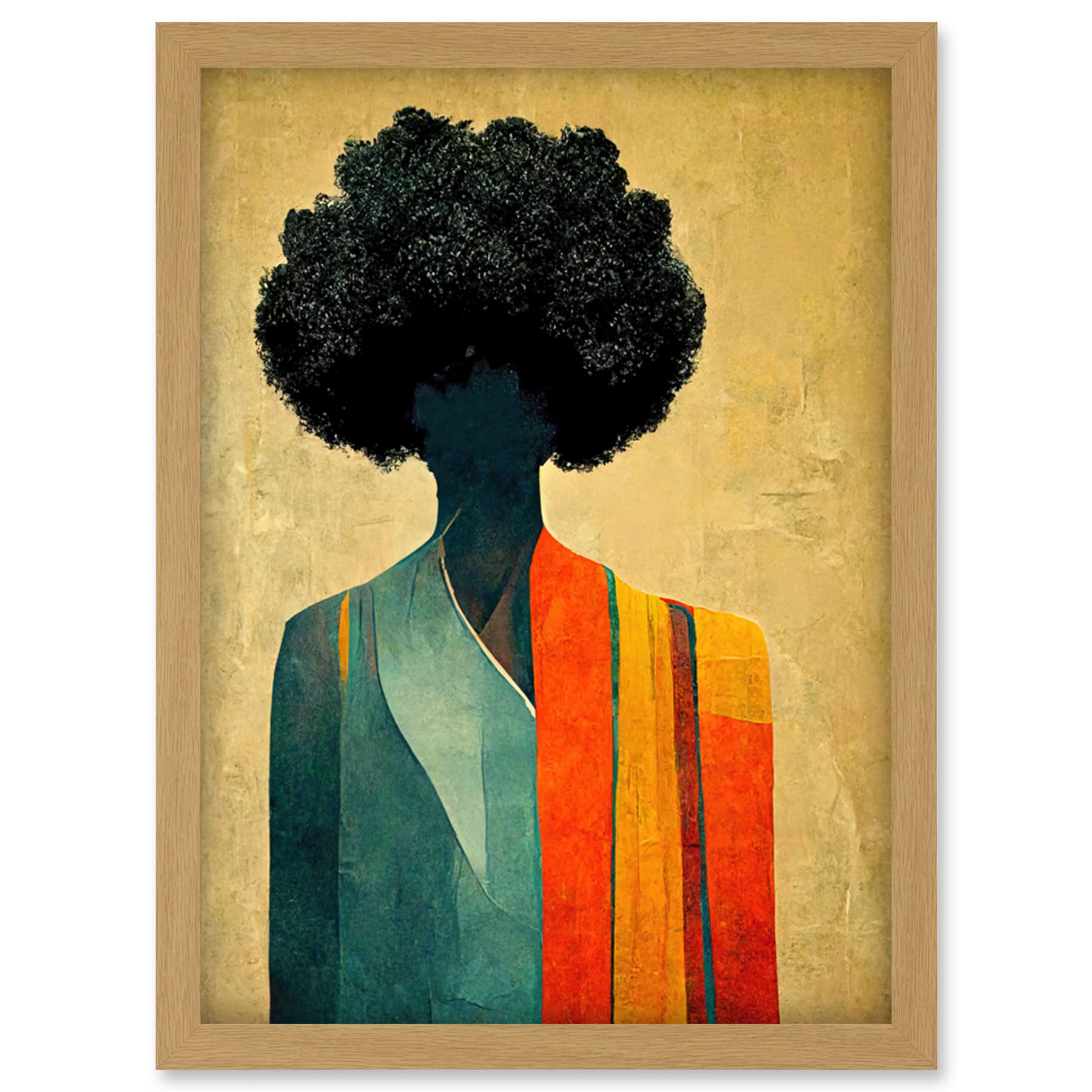 Doppelganger33 LTD Modern Abstract African Tribal Art Artwork Framed Wall Art Print A4