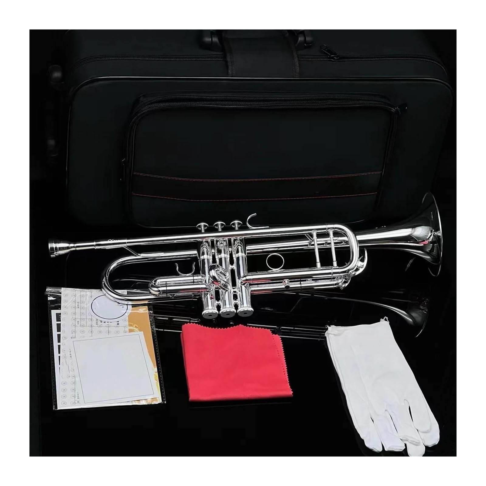 trąbka instrument Oryginalny instrument trąbkowy posrebrzany profesjonalny