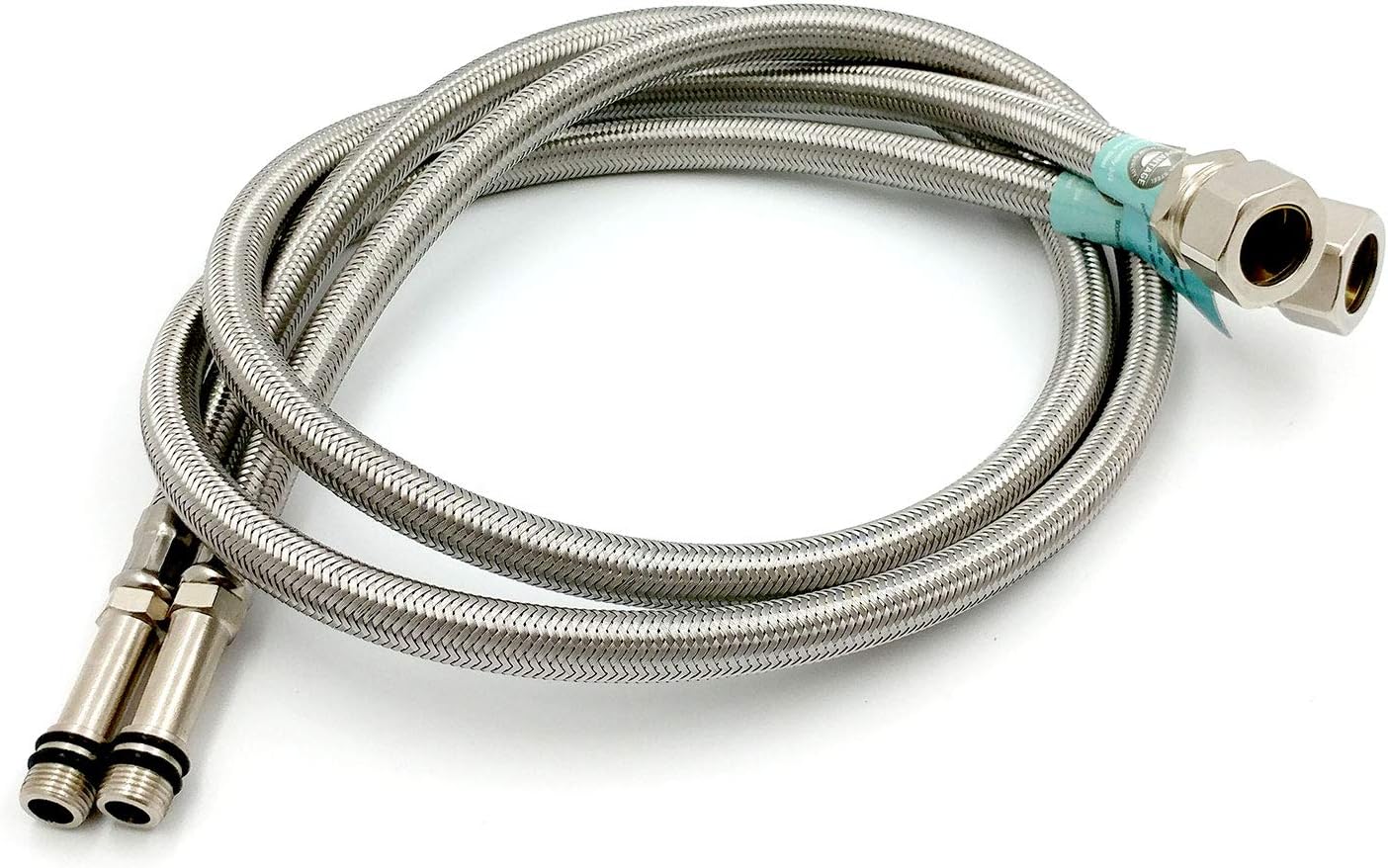 Xcel Home™ 2 x 12mm (M12) x 15mm Compression Flexible Tap Connectors | DIY Replacement Bathroom Basin & Kitchen Sink Monobloc Tap/Boiler Flexi Pipes