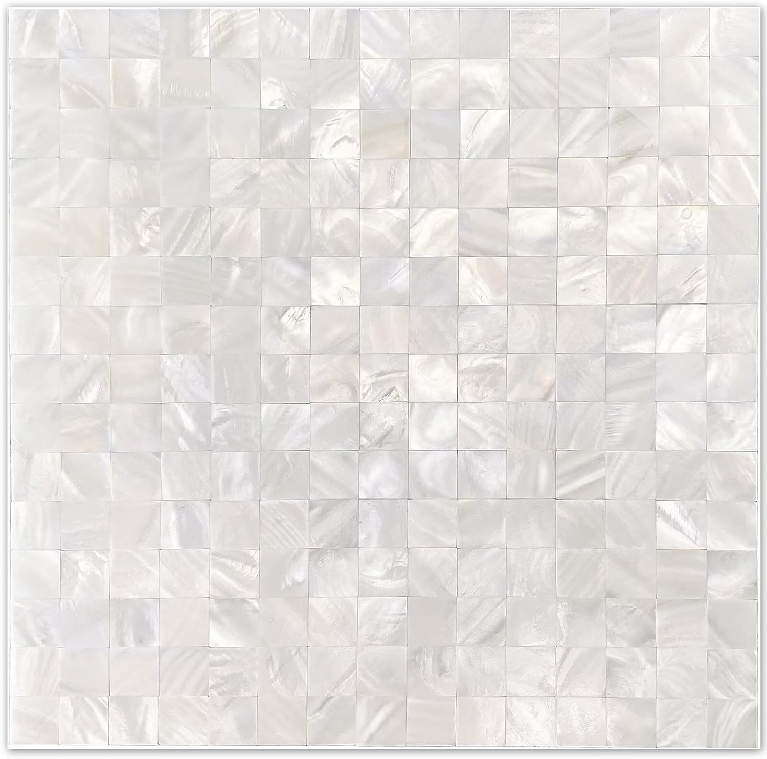 Yew & Tulip Mother of Pearl Peel and Stick Tile Backsplash for Kitchen, 12"x12" Seamless Adhesive Mosaic Wall Tile (Ivory White, 5 Sheets/Box, 5 sq.ft.)