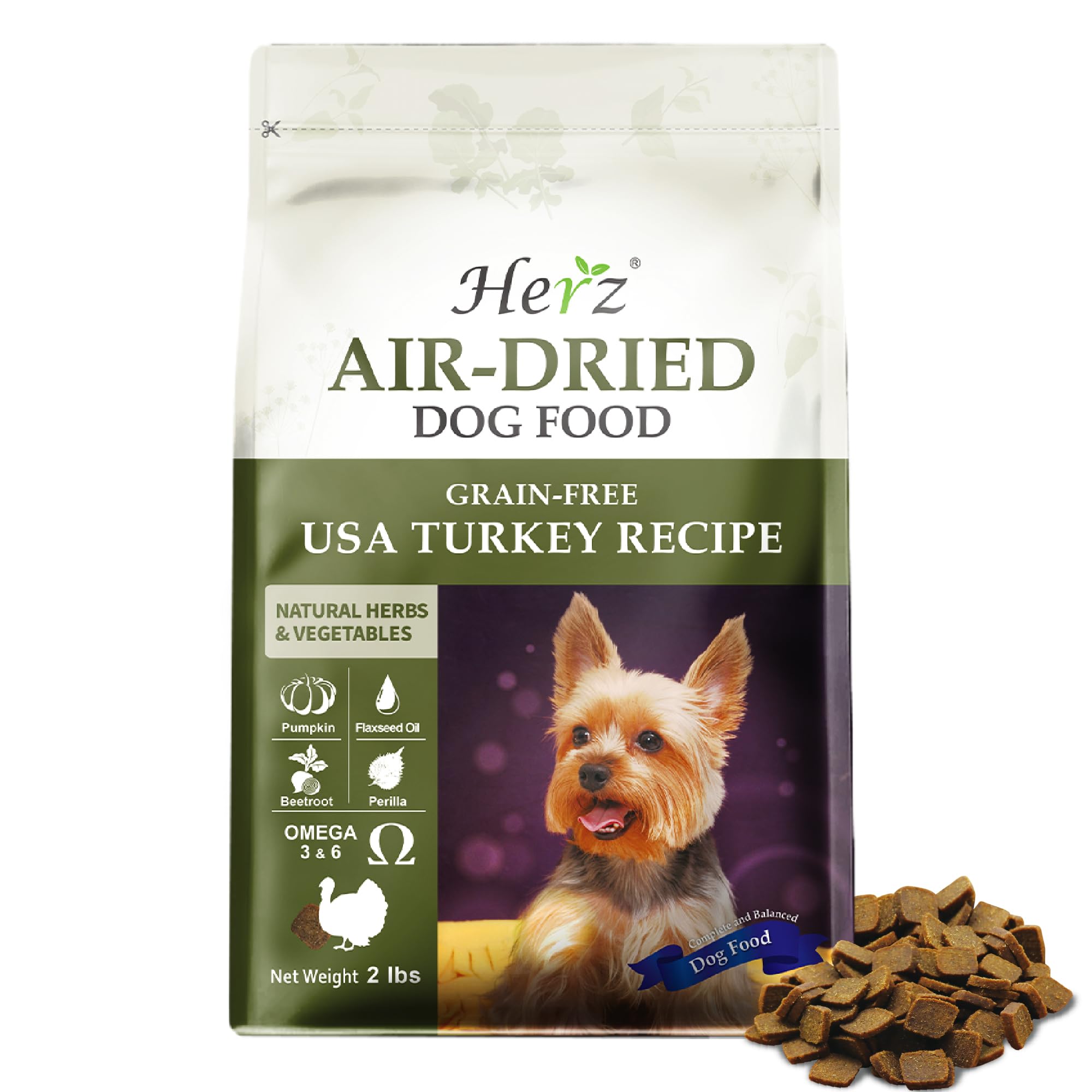 Amazon.co.jp: Herz エアドライ ドッグフード 【シングル ターキー