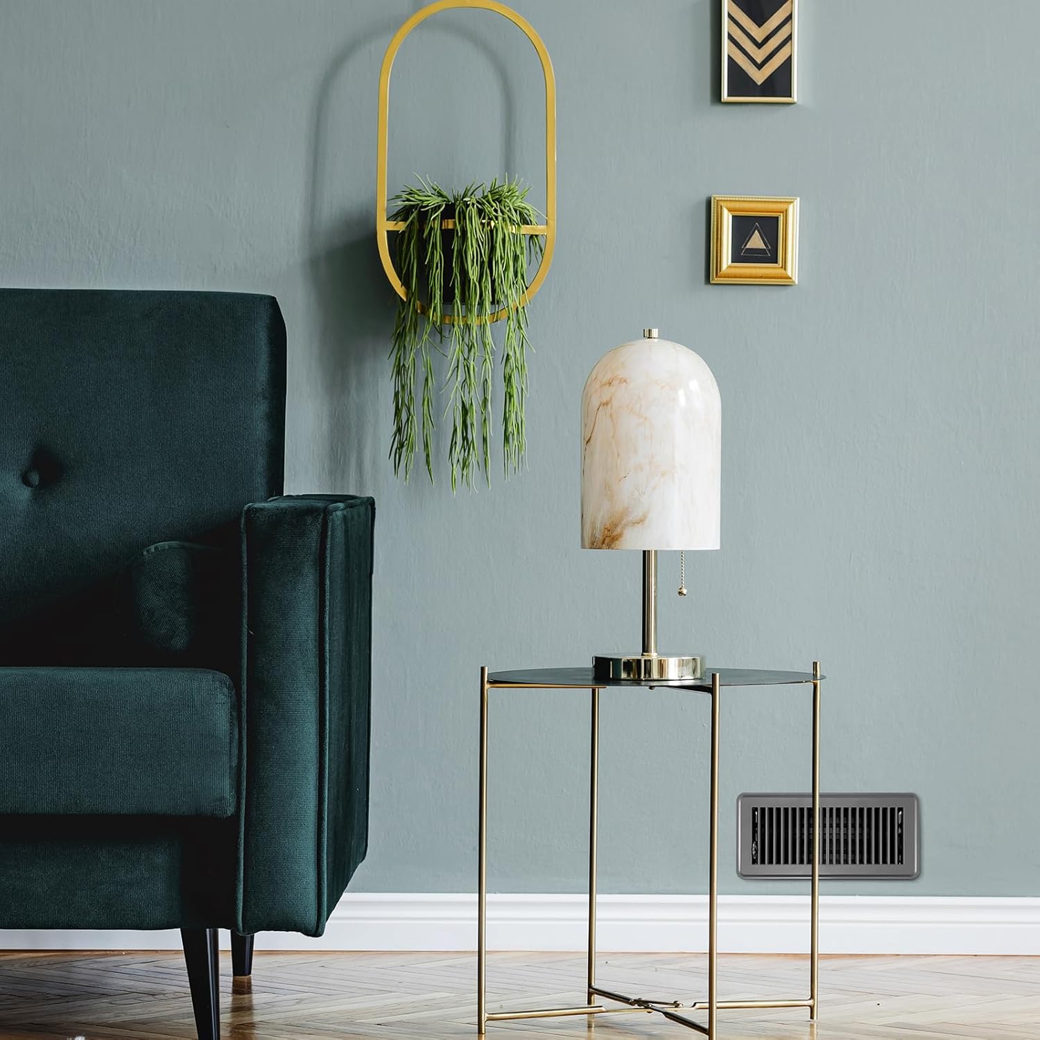 Coume 10 Pack 4" x 10" Floor Vent Covers Heavy Duty Floor Registers Metal Heat Vent Covers with Rust Proof Walkable Finish for Home Floor Grilles Vents(Gray)