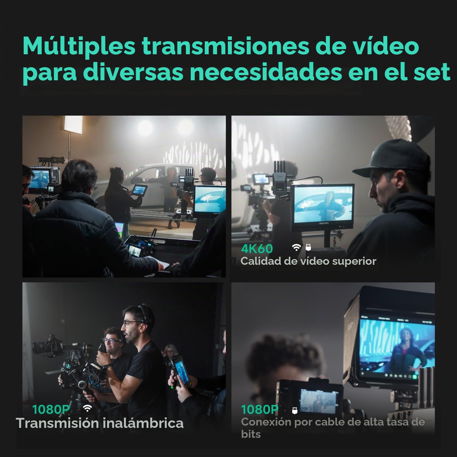 CineView Master 4K - Kit de transmisión inalámbrica de vídeo 1 transmisor y 1 Receptor