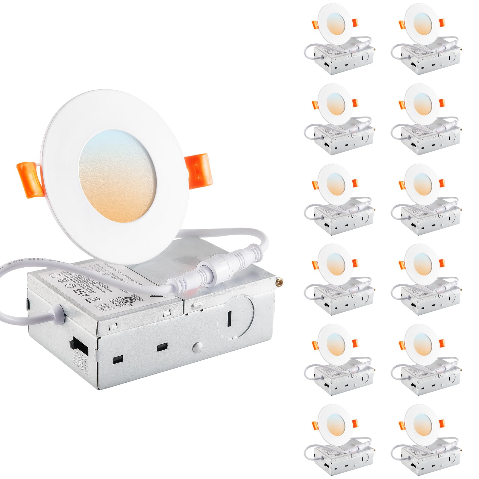 Photo 1 of DINGLILIGHTING LED Recessed Lighting 4 Inch 6 Pack