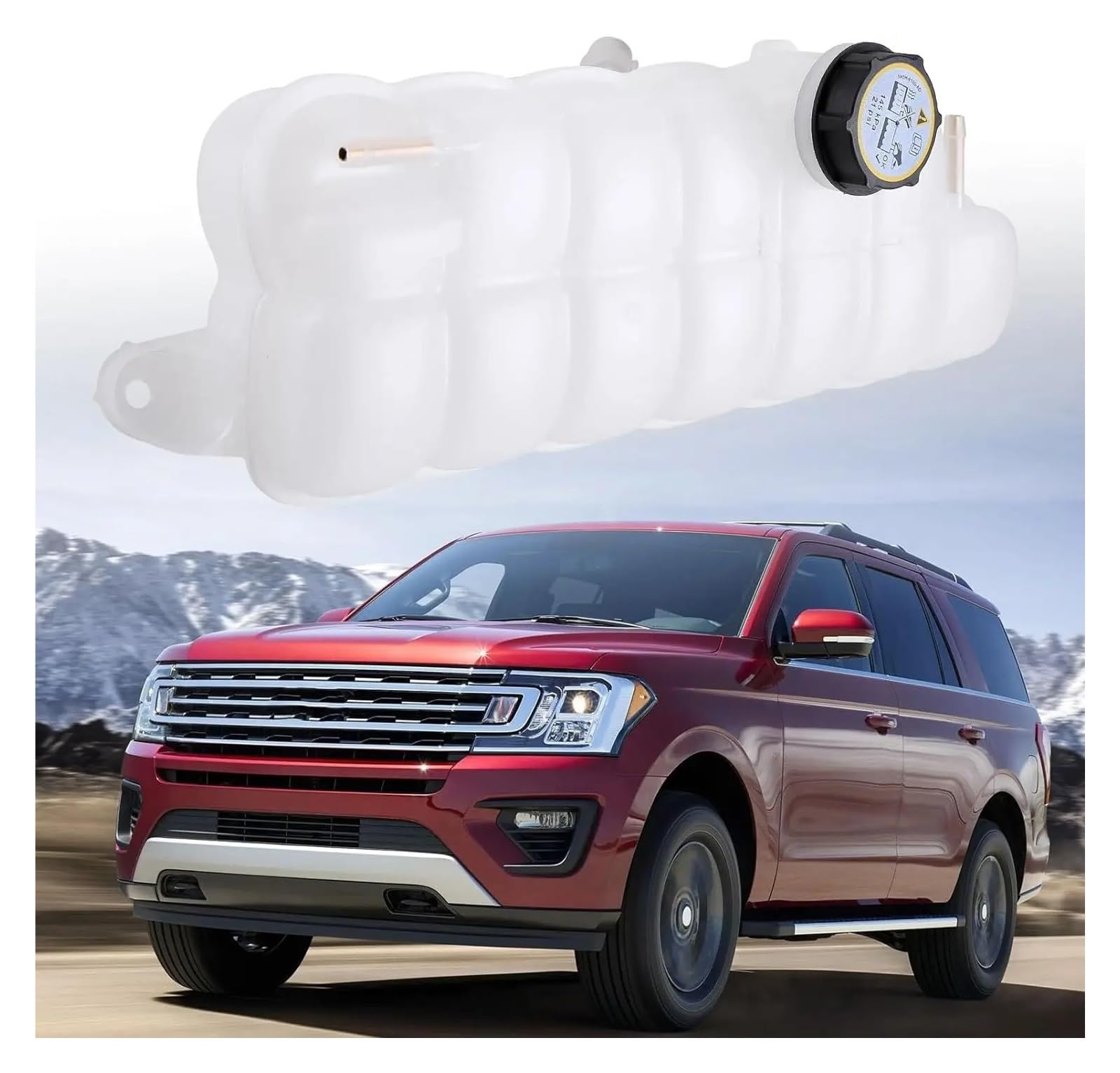 para Expedition para F 150 2015-2021 FL3Z8A080A Depósito de expansión de refrigerante del radiador Depósito de refrigerante
