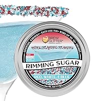 Vista 23 de Brew Glitter - Azúcar con borde verde (113g, 1x lata de barra) Adorno para cócteles y refrescos