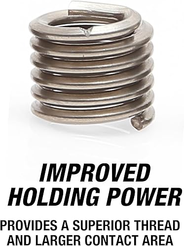 Miniatura 5 de OEMTOOLS 25611 Kit de reparación Fix-A-Thread de 12 pulgada, UNC 12"-13, 10 piezas de insertos de acero inoxidable, ideal para restauración de