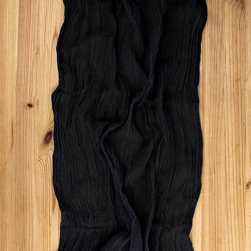 Miniatura 2 de Koyal Wholesale Camino de mesa de estopilla para decoración de boda, tela de gasa de tela transparente para granja rústica, fiesta bohemia nupcial,