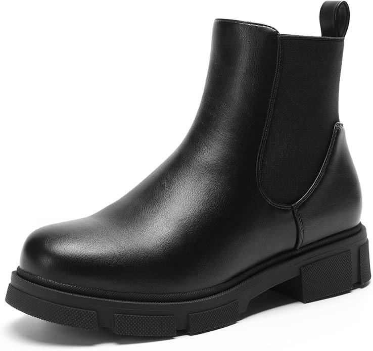 DREAM PAIRS Botines Mujer Plana Suela Antideslizante Botas de Moda,Size 38,Negro,DWEMAB2501 : Amazon.es: Moda