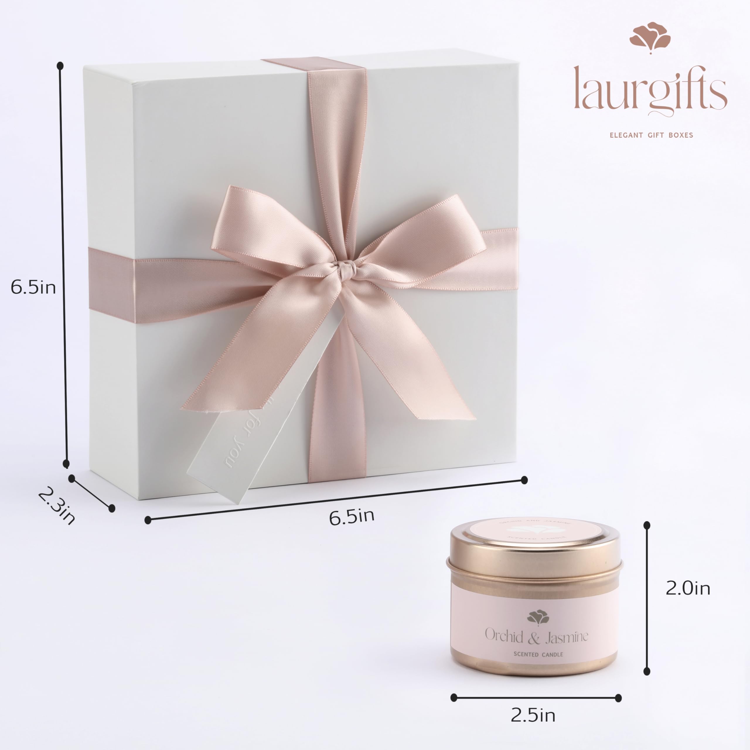 LaurGifts Geburtstagsgeschenk für Frauen, Geschenkset-Box – von holländischen Blumenfeldern inspiriertes Kerzengeschenk für ihre Kollegin, Weihnachtsgeschenkidee