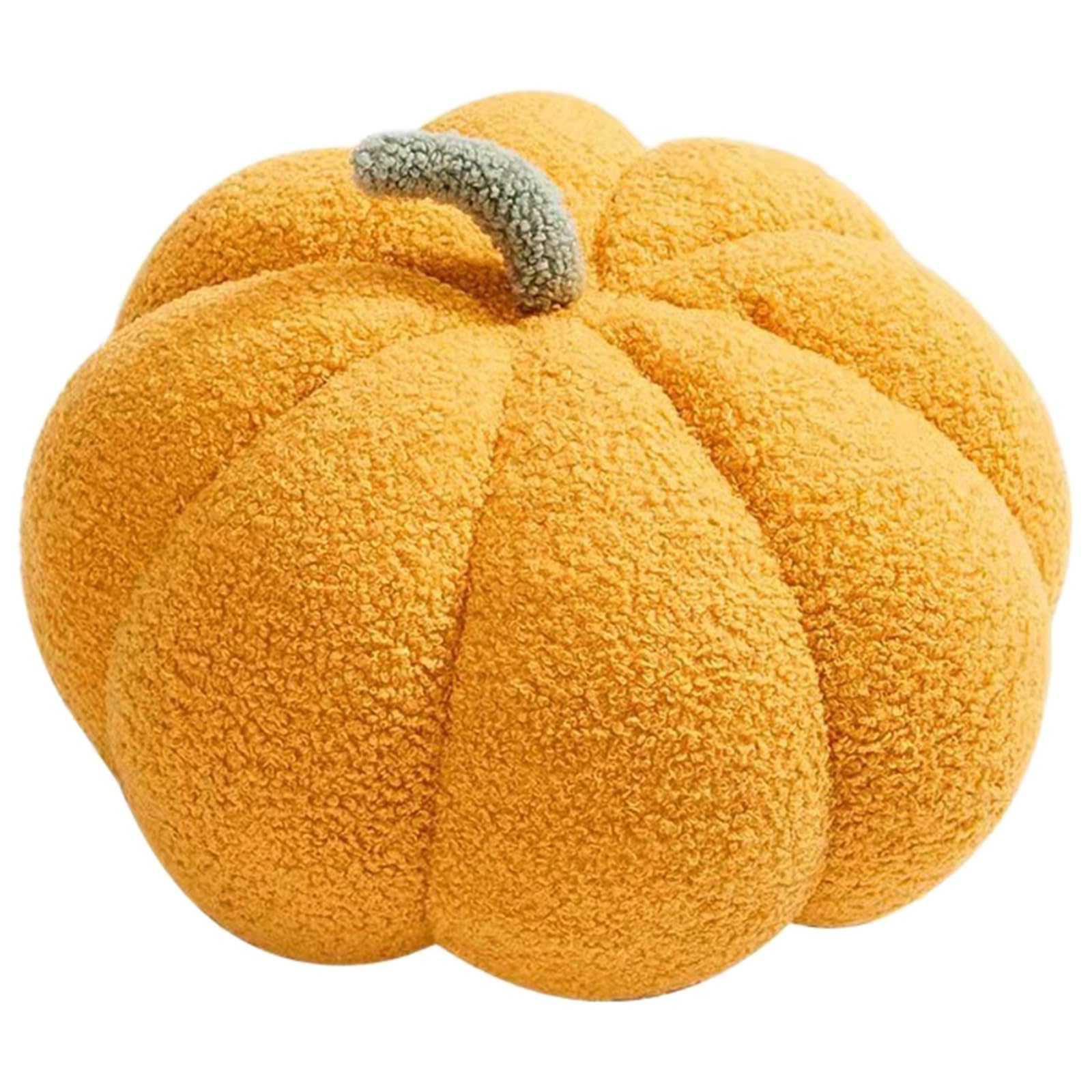 Elnwnnkc Woody Decoration Pumpkin Shaped Pillow Nordic Room Decor Pillow Plush Sofa Living Room Bedside Bed Cushion Gift Pumpkin Throw