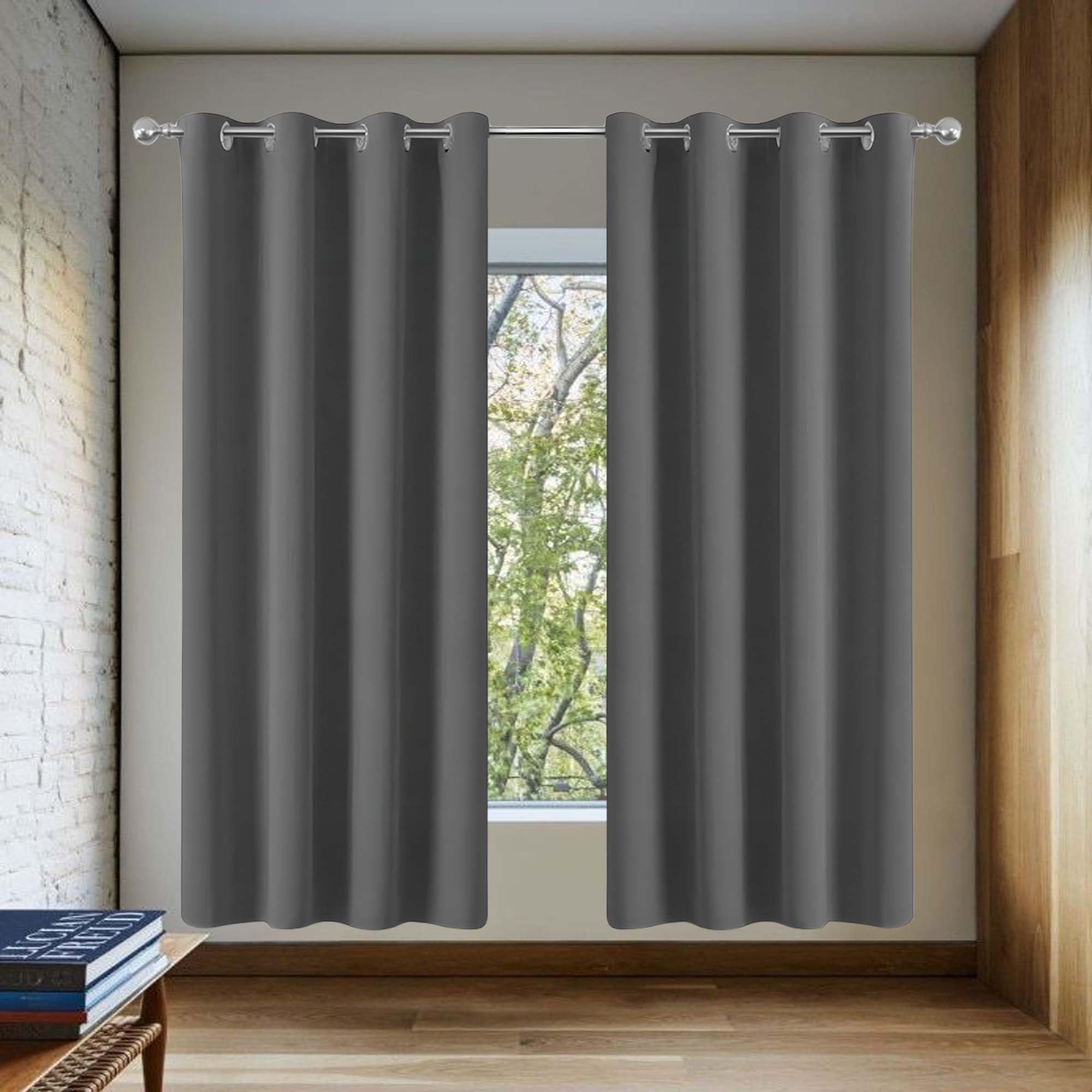Rideau occultant gris foncé 140x190 élégant et isolant