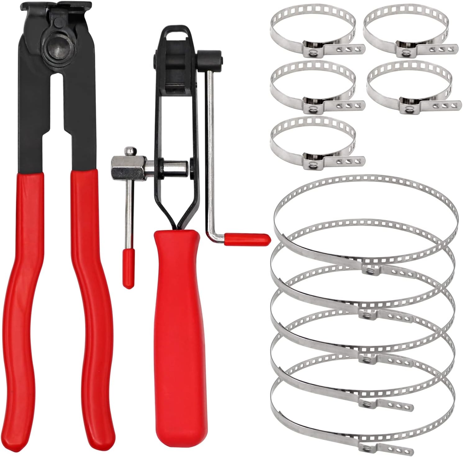 12 Pcs CV Boot Clamp Pliers with CV Boot Clamps CV Axle Removal Tool Universal CV Joint Boot Installation Tool Hose Clamp Pliers