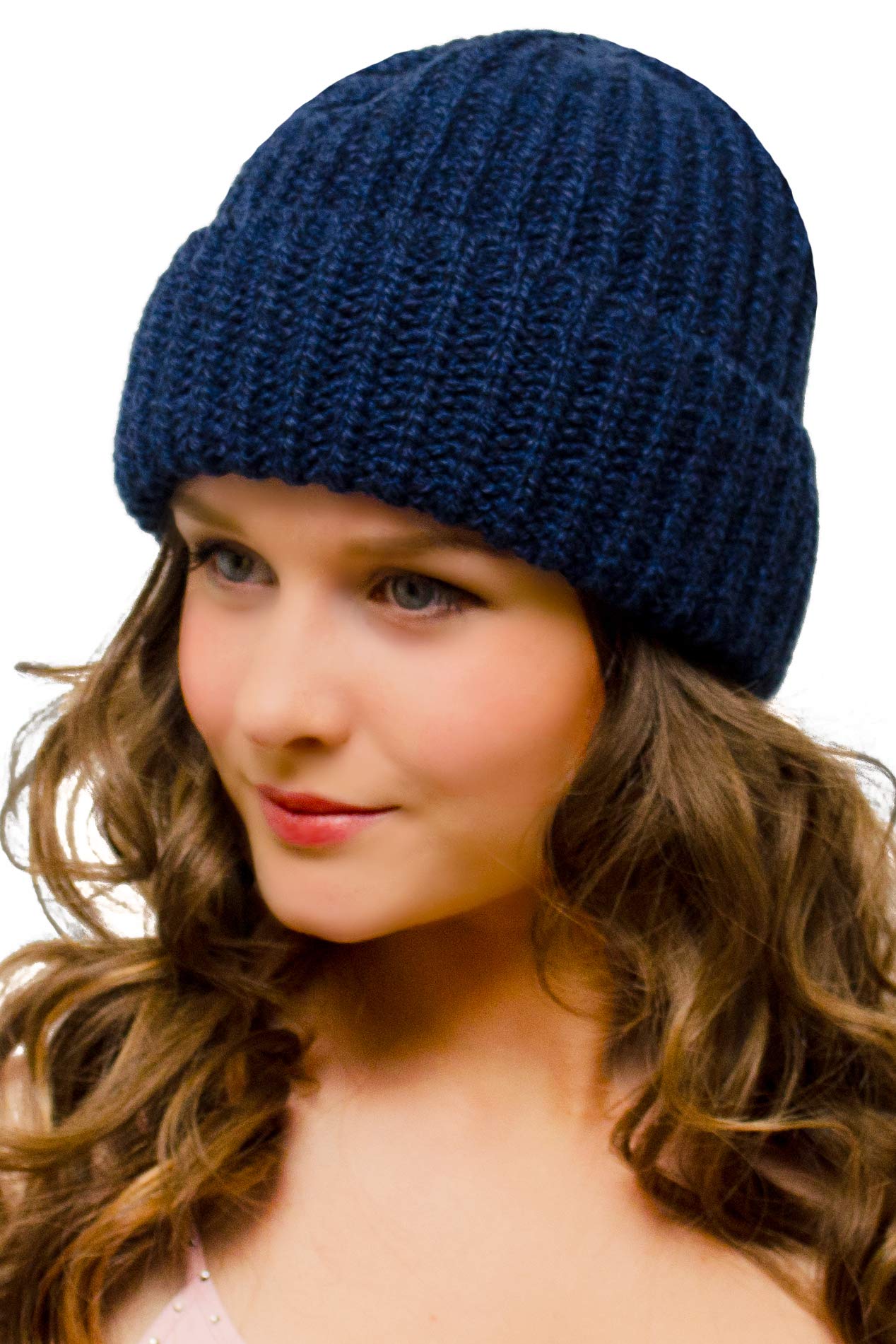 Entire Empire Women's Blue Knitted Hat For - Winter Hats - Woolly Beanie For Men And Chunky Knit (Blue)