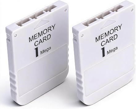 Pomya Game Console 1MB Memory Card for PS1 High Speed Game 1 Mega Video Game Console, for Classic Gaming System Replacement Memory Card 2 Pieces