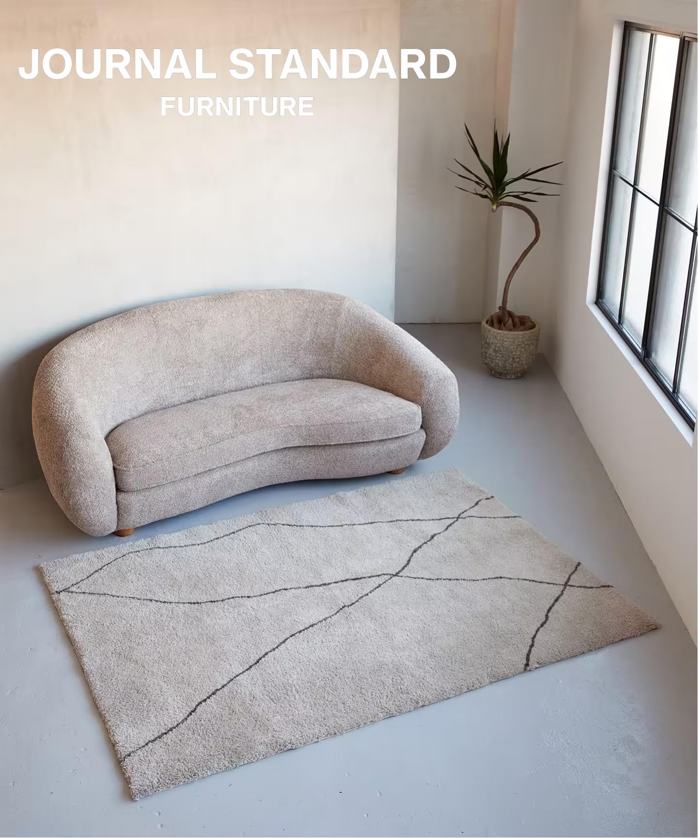 Amazon.co.jp: JOURNAL STANDARD FURNITURE TEMARA RUG 140x200 グレー 