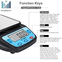 Vista 6 de Eosphorus Báscula digital de ciencia balanza electrónica de laboratorio de precisión 0.00 oz Precisión Dispositivo de pesaje científico