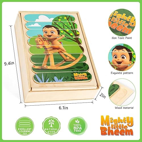 Miniatura 3 de El juego educativo de caja de madera de rompecabezas de tiras pintadas contiene 8 escenas del espectáculo animado para niños y niñas a partir de 3